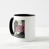 Art Deco Cats Mok (Voorkant links)
