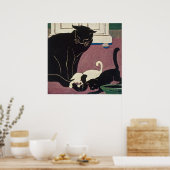 Art Deco Cats Poster (Keuken)