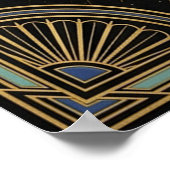 Art Deco Celestial Star Chart Poster | Gold Teal  (Coin)