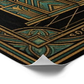 Art Deco Celestial Temple Poster | Gold Sunburst (Hoek)