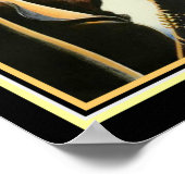 Art Déco "Champagne" 12 x 16 Imprimer (Coin)