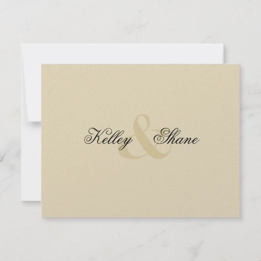 Art Déco Champagne ICE Métallo Faux Vellum RSVP (Dos)