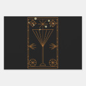 Art Deco Champagne Inpakpapier Vel (Voorkant 3)