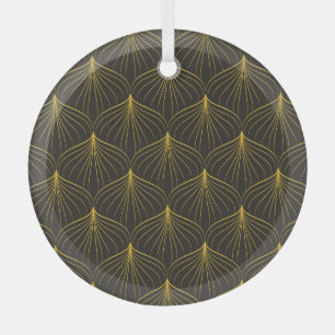 Art Deco Charm:  geometrisch naadloos Glas Ornament