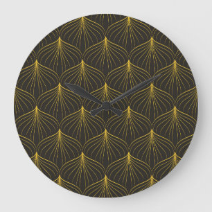 Art Deco Charm: geometrisch naadloos Grote Klok