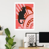 Art Déco Chat Noir (Bureau à domicile)