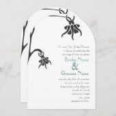 Art Deco Christelijke die Cut Wedding Invitations Kaart (Voorkant / Achterkant)