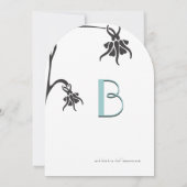 Art Deco Christelijke die Cut Wedding Invitations Kaart (Achterkant)