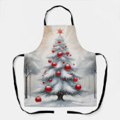 Art Deco Christmas Red Ornaments Winter Schort (Voorkant)