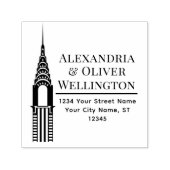 Art Deco Chrysler Building NYC Koppel Zelfinktende Stempel (Design)