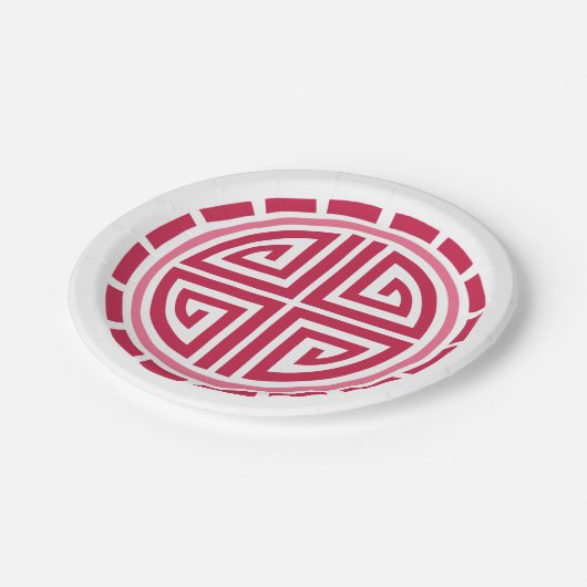 Art Deco Circle Papieren Bordje (Gekanteld)