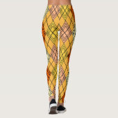 Art Deco Citrus Argyle Leggings (Achterkant)