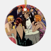 Art Deco Cocktail Party in Nightclub Keramisch Ornament (Voorkant)