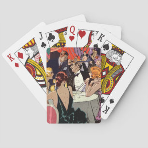  Art Deco Cocktail Party in Nightclub Speelkaarten