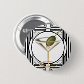 Art Deco Cocktails Buttonnen Ronde Button 5,7 Cm (Voorkant /achterkant)
