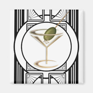 Art Deco Cocktails Magnets Magneet
