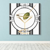 Art Deco Cocktails Wall Canvas (Insitu (Houten vloer))