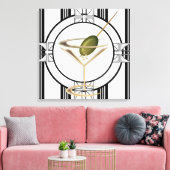 Art Deco Cocktails Wall Canvas Afdruk (Insitu (Woonkamer))