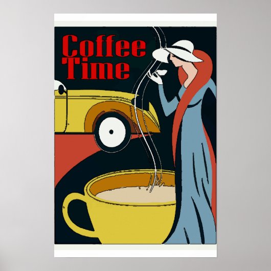 Art Deco Coffee Time Poster (Voorkant)