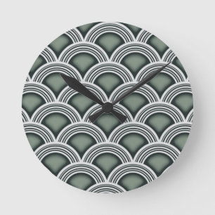 Art Deco Concentrische Cirkels Klok