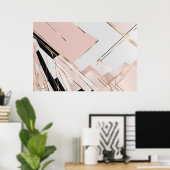 Art Déco contemporain inspiré sans cadre (Bureau à domicile)