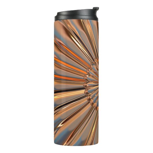 Art deco coppe look fan shell ontwerp thermosbeker (Gedraaid links)