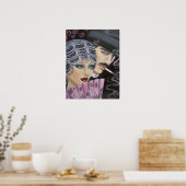 ART DECO COUPLE POSTER (Keuken)