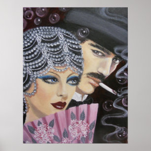 ART DECO COUPLE POSTER