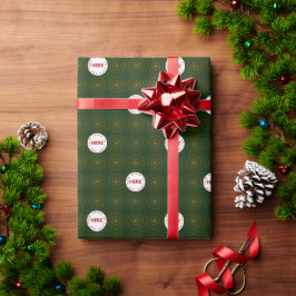 Art Deco Creëer Aangepaste foto of Logo kerstmis Cadeaupapier