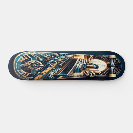 "Art Deco Cruiser Deck" Skateboard (Horizontaal)