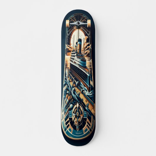 "Art Deco Cruiser Deck" Skateboard (Voorkant)