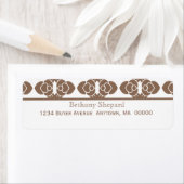 Art Deco Damask Return Address Label (Insitu)