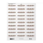 Art Deco Damask Return Address Label (Full Sheet)