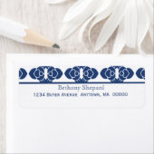 Art Deco Damask Return Address Label (Insitu)