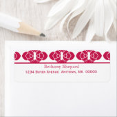 Art Deco Damask Return Address Label (Insitu)