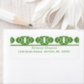 Art Deco Damask Return Address Labels (Insitu)