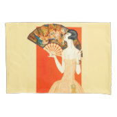 art deco dame met ventilator kussensloop (Voorkant-Links)