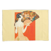 art deco dame met ventilator kussensloop (Voorkant-Rechts)