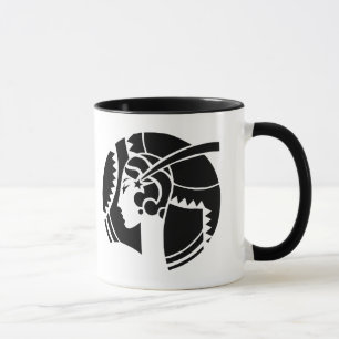 Art Deco Damesilhouet Geometrische Vintage Mok