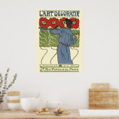 Art Deco-damesschilderijen Poster (Keuken)