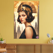 Art déco Damsel AI Concept Art by Xzendor7 (Insitu(Salon))