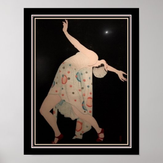 Art Deco Dancer Print ca. 1926 (Voorkant)