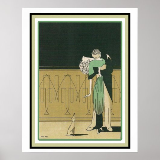 Art Deco Dancers Poster 16 x 20 (Voorkant)