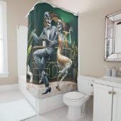 Art Deco Dancing Skeletten Douchegordijn (In situ)