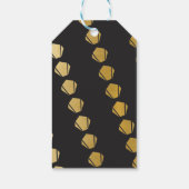 Art Deco Dank u 20s Labels Zwart Goud Bruiloft Cadeaulabel (Achterkant)