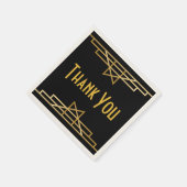  Art Deco Dank u Black & Gold Gatsby Servetten (Hoek)