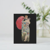 Art Deco-dansen, liefde en Romance Briefkaart (Staand voorkant)
