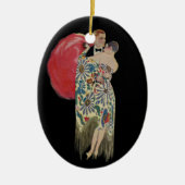 Art Deco-dansen, liefde en Romance Keramisch Ornament (Voorkant)