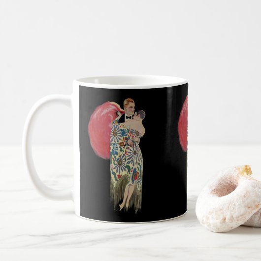 Art Deco-dansen,  liefde en Romance Koffiemok (Met donut)