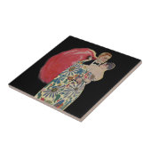 Art Deco-dansen, liefde en Romance Tegeltje (Zijkant)
